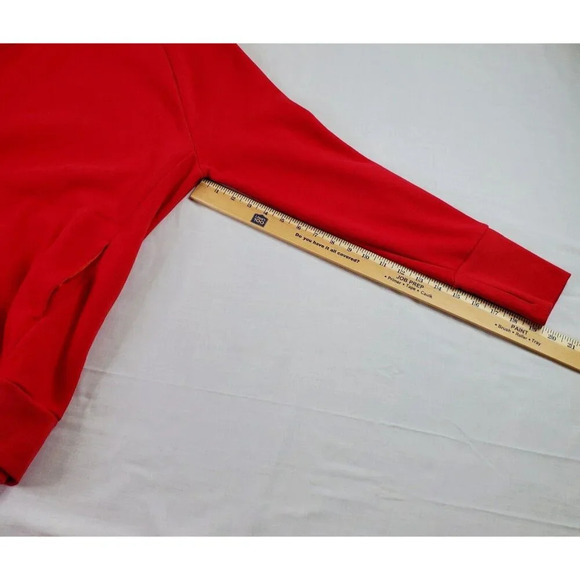 Fabletics x Madelaine Petsch Sweatshirt Women M Red 1/2 Zip on Back Pullover Gym - Picture 14 of 16